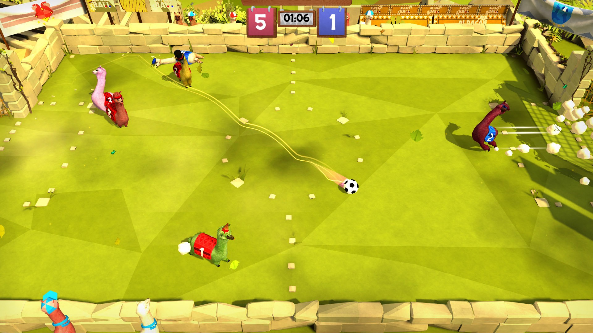 Screenshot of: Alpaca Ball: Allstars