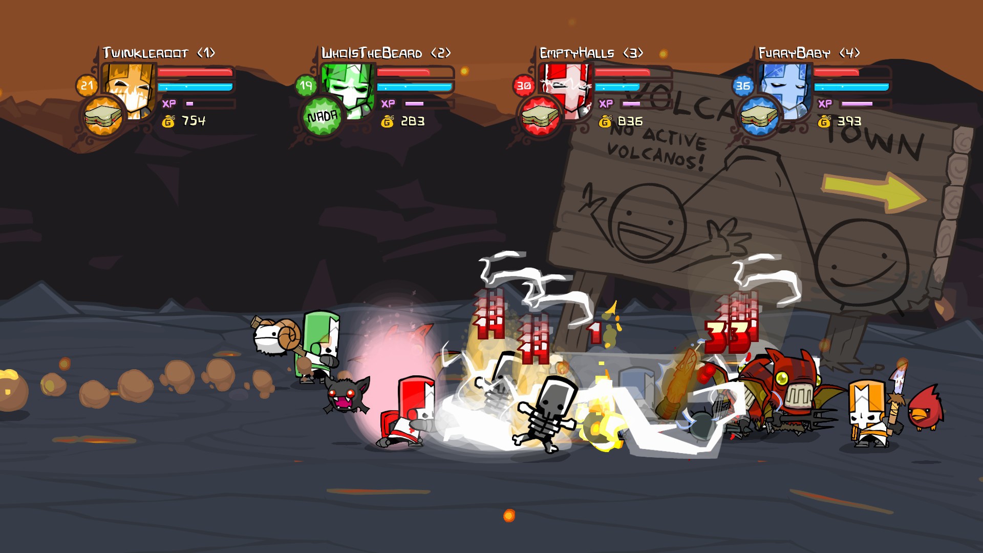 Screenshot of: Castle Crashers